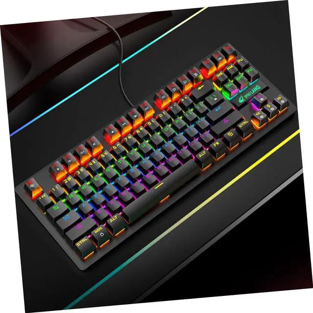 Alt view image 7 of 7 - DOITOOL Keyboard Computer USB Keyboard for Gaming Game Keyboard Rainbow Light Effects