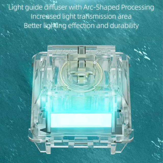 Alt view image 3 of 7 - Gateron Magnetic Jade Max Keyboard Switches,Fully Transparent Gold-Plated Spring Factory Pre-lubed Permanent Magnet Freely Setting Pre-Travel Linear Switches for Magnetic Gaming Keyboard(108PCS)