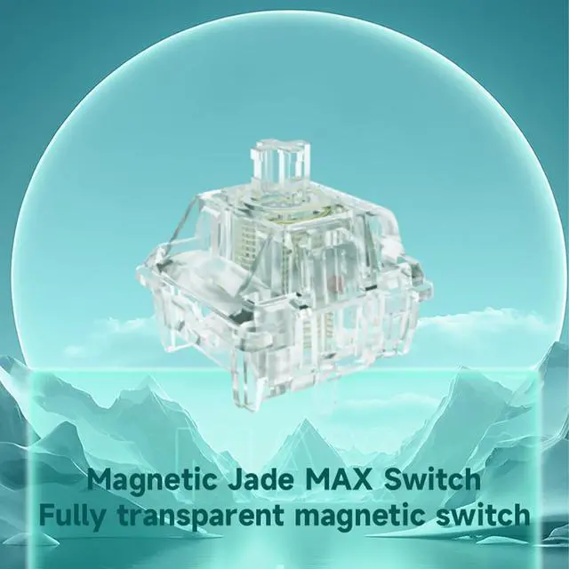 Alt view image 2 of 7 - Gateron Magnetic Jade Max Keyboard Switches,Fully Transparent Gold-Plated Spring Factory Pre-lubed Permanent Magnet Freely Setting Pre-Travel Linear Switches for Magnetic Gaming Keyboard(108PCS)