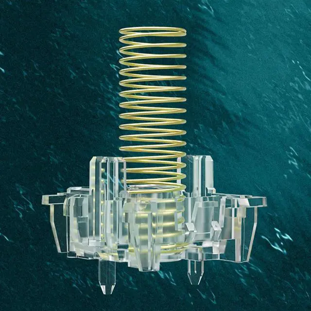 Alt view image 6 of 7 - Gateron Magnetic Jade Max Keyboard Switches,Fully Transparent Gold-Plated Spring Factory Pre-lubed Permanent Magnet Freely Setting Pre-Travel Linear Switches for Magnetic Gaming Keyboard(108PCS)