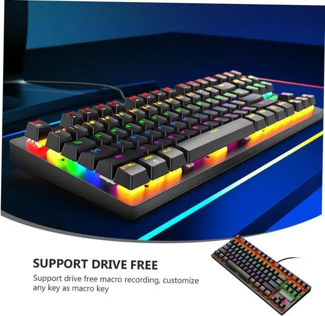 Alt view image 4 of 7 - jojofuny Gaming Keyboard Computer Accessory for Home Mechanical Keyboard Retro Style