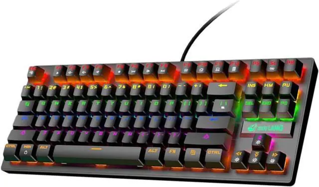 Main image of jojofuny Punk Mechanical Keyboard USB Gaming Keyboard for Laptop and Desktop Ergonomic Design with Mechanical