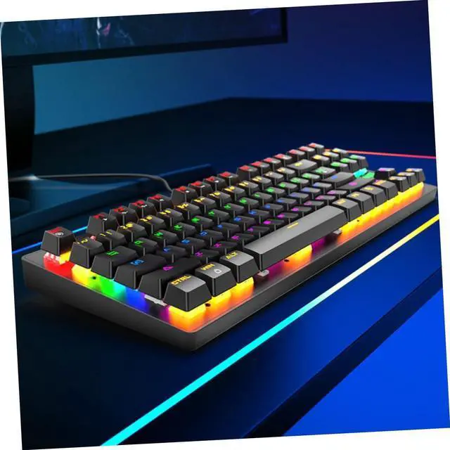 Alt view image 6 of 7 - jojofuny Punk Mechanical Keyboard USB Gaming Keyboard for Laptop and Desktop Ergonomic Design with Mechanical