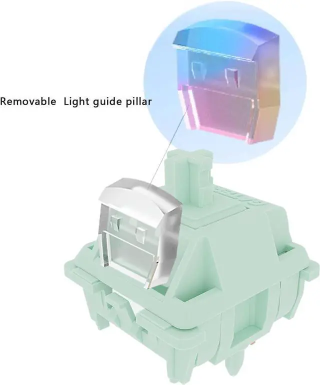 Alt view image 5 of 7 - Keyboard Switch Gateron Coral Linear 5Pin 43gf Dual-Stage Spring Pre-lubed Gaming Key Switch,for MX Mechanical Keyboard (45pcs)