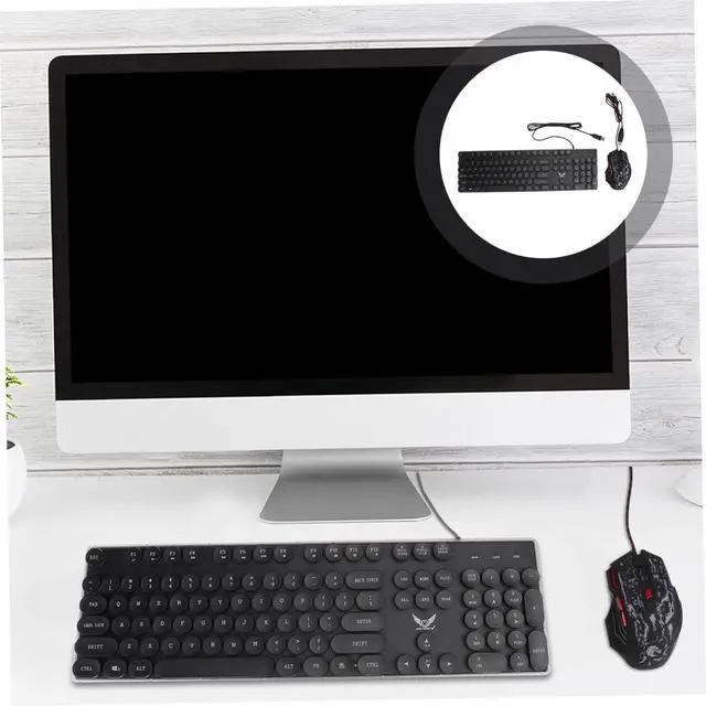 Alt view image 7 of 7 - BELLIFFY Gamer Mouse USB Keyboard RGB Backlit Ergonomic Design Vintage Steampunk Style