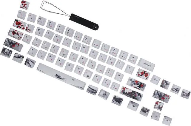 Alt view image 7 of 7 - PBT Five Sided Sublimation 71 Keys Keycap Set, Compatible with 61/64 Specification Keyboards, Ultra Thick Wall Design for Satisfying Keystrokes, and Wear Resistan (English-Japanese)
