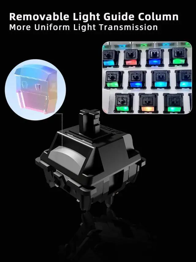 Alt view image 4 of 7 - Keyboard Switch Gateron Ghost Linear 5Pin 48gf Dual-Stage Spring Pre-lubed Gaming Key Switch,for MX Mechanical Keyboard (90pcs)