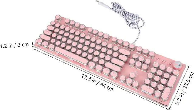 Alt view image 2 of 7 - HOMOCONO Professional Laptop Keyboard Retro Punk Design Lightweight Anti-Slip Comfortable to Use