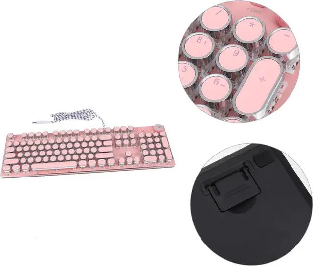 Alt view image 7 of 7 - HOMOCONO Professional Laptop Keyboard Retro Punk Design Lightweight Anti-Slip Comfortable to Use