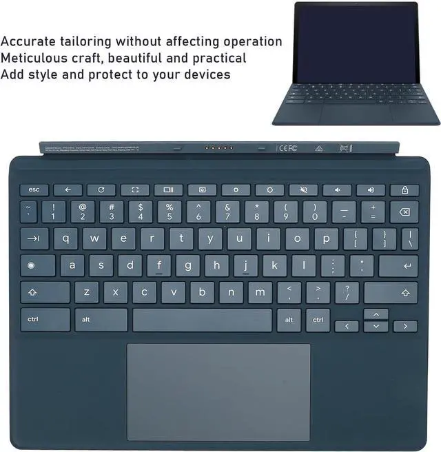 Alt view image 3 of 7 - Magnetic 11inch Keyboard Compatible with Chromebook X 2 Detachable - SlimKeys BT Keyboard with Trackpad