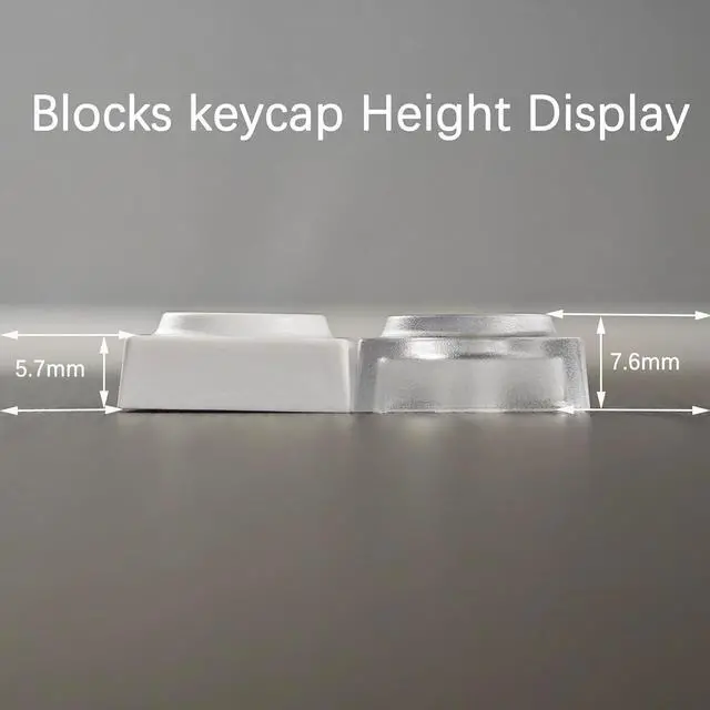 Alt view image 2 of 7 - Original Blocks Bricks Keycap Transparent Frosted Keyboard Key Cap Low Profile Key Caps for Mechanical Keyboard61/87/108/104/96 Large Full Set of Keycaps (Full Set of 131keys,Neon Green Clear)