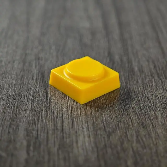 Alt view image 3 of 7 - Original Blocks Bricks Keycap Transparent Frosted Keyboard Key Cap Low Profile Key Caps for Mechanical Keyboard61/87/108/104/96 Large Full Set of Keycaps (Full Set of 131keys,Yellow)