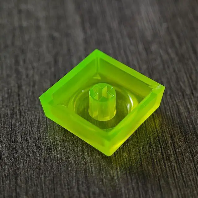 Alt view image 4 of 7 - Original Blocks Bricks Keycap Transparent Frosted Keyboard Key Cap Low Profile Key Caps for Mechanical Keyboard61/87/108/104/96 Large Full Set of Keycaps (Full Set of 131keys,Neon Green Clear)