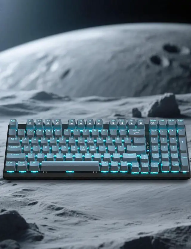 Alt view image 7 of 7 - Mechanical Gaming Keyboard and Mouse, LED Backlit 98-Key Floating Keycap & 4 DPI RGB Gaming Mouse with Mouse Pad, Full Anti-Ghost Light Up Wired Computer Keyboards for MAC PC Gamer Accessories, Gray