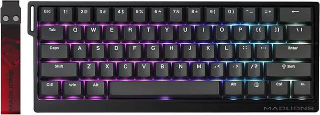 Main image of Hyekit x FGG MADLIONS MAD 60 HE RGB 60% Wired Magnetic Switch Mechanical Gaming Keyboard with Adjustable Actuation, 8000 Hz Polling Rate, Rapid Trigger Mode, Hall Effect Switches, for PC/Mac, Black