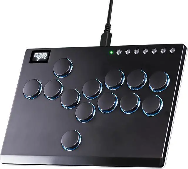 Main image of Sehawei All Metal Arcade Stick 13Keys All-Button Controller with Custom RGB & Turbo Functions,Arcade Fighting Stick for PC/Ps3/Ps4/Switch/Steam-Supports SOCDBlack