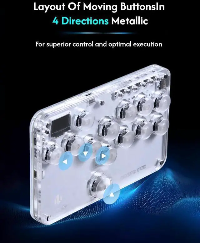 Alt view image 7 of 7 - Sehawei Haute42 Arcade Stick 13Keys All-Button Gamerfinger with Custom RGB & Turbo Functions,Arcade Controller Street Fight for PC/Ps3/Ps4/Switch/Steam Game Keyboard-Supports Hot Swap & SOCD