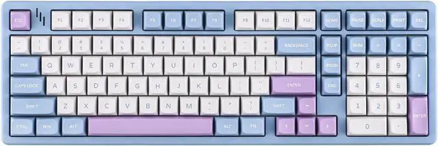 Main image of MechLands Blade101 Wireless Aluminum Gaming Keyboard, BT5.0/2.4GHz/USB-C Hot Swappable Custom Mechanical Keyboard with 8000mAh Battery, Gasket Structure, RGB Backlit, NKRO for Win/Mac (Blue)