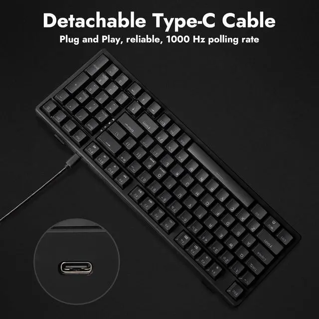 Alt view image 6 of 7 - X5 Wired Gaming LED Backlight QMK/Launcher Mechanical Keyboard for Windows/Linux, Customize keymaps, Double-Shot keycaps, Keychron Mechanical Brown Switch, Perfect for Both Gaming and Work
