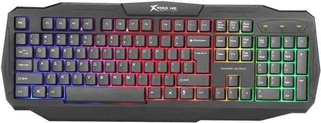 Alt view image 2 of 5 - Rainbow Backlit Gaming Keyboard Mouse 4D Headset and Mousepad CM-406 KIT 104 Keys Switch Rating 10 Million USB Cable 1.5m
