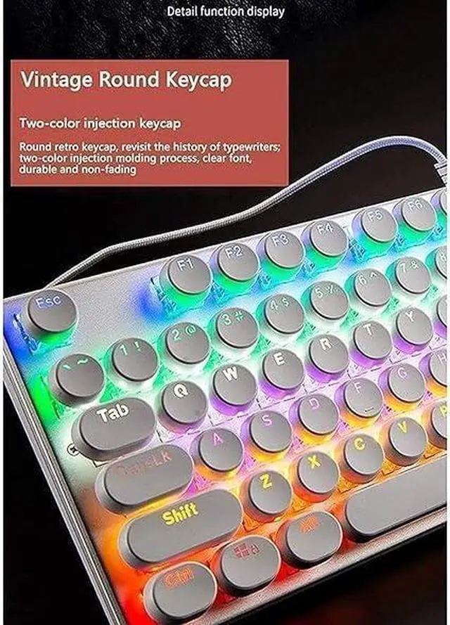 Main image of Gaming Keyboard and Mouse, Gaming Mechanical Keyboard Blue Red Switch 108key RU/US Wired Keyboard Anti-ghosting RGB/Mix Backlit LED USB for Gamer PC Laptop(White)