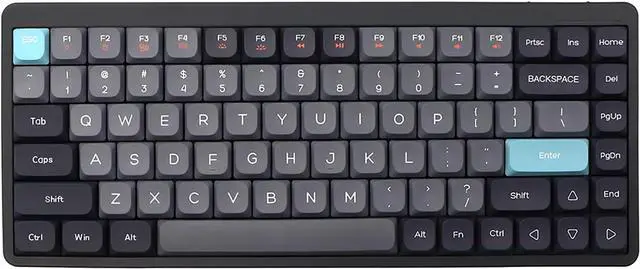 Main image of YK75 84 Keys Tri-Mode Mechanical Keyboard (2.4G+BT5.0+Type-C) with 5 Brightness Levels, 17 Effects, Win/Mac System Switch, Full Key Rollover, Built-in Lithium Battery, Compatible with MacBook iMac i