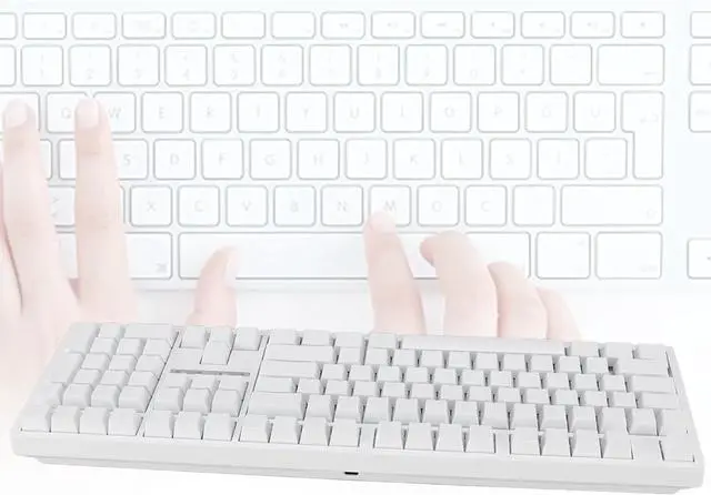 Alt view image 7 of 7 - Vikye Gaming Keyboard, 108 Keys RGB Backlight Mechanical Keyboard, Three Mode Connectivity, USB C Power for Tablet Computer Phone, Brown Switch