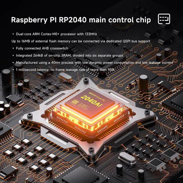 Alt view image 2 of 7 - MustFun Stickl Controller with Display, Customised Cus Gaming Keyboard Suitable r use with: PC/Android/Switch/PS3/PS4/Steam/Acrade and Gaming Devices Black Transluce (Black Button)