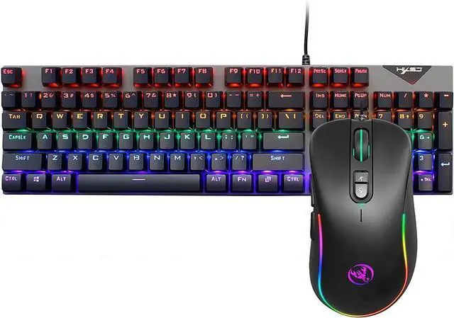 Main image of Wired Keyboard Combo L300 Backlit Keyboard N-Key Rollover Blue Switch+J300 6400DPI Programmable Backlit