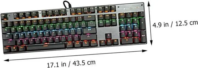 Alt view image 5 of 7 - Veemoon Key RGB Backlit Wired Mechanical Keyboard with Ergonomic Layout for Gaming and Office Use Fast Mode