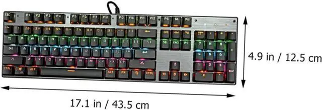 Alt view image 7 of 7 - Hoement RGB Backlit Mechanical Gaming Keyboard High Rebound Ergonomic Design for Computer USB Wired Black