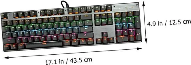 Alt view image 5 of 7 - ETHZZLE Key Mechanical Gaming Keyboard with RGB Backlit USB Wired Durable Panel Dual Keycaps Sturdy Wear
