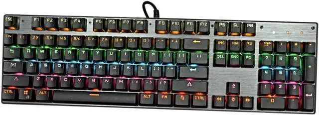 Main image of OKUMEYR Backlit Mechanical Keyboard Key Wired Gaming Keyboard with RGB Lighting Durable Panel Injection