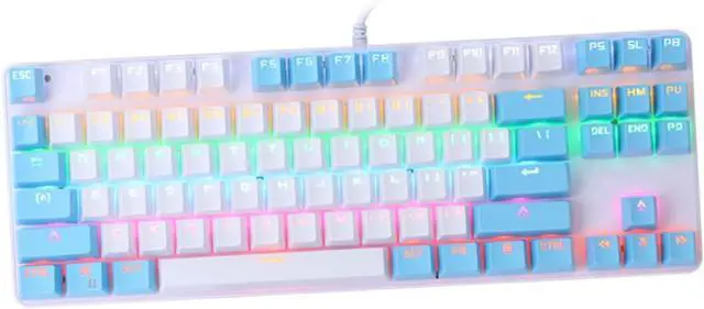Main image of LABRIMP Key Blue Mechanical Keyboard with RGB Backlit Durable Dual Molding Keycaps Multimedia Function for