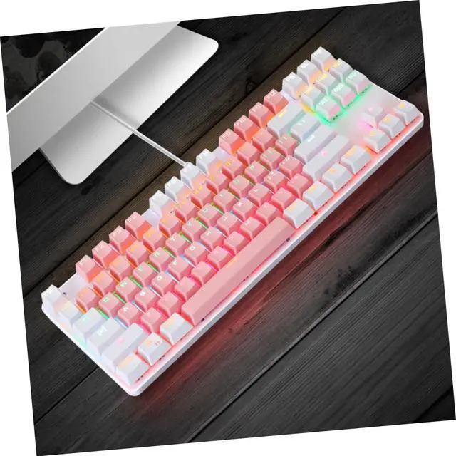 Alt view image 3 of 7 - Angoily RGB Backlight Mechanical Gaming Keyboard Ergonomic Design Key Compact Layout Comfortable Typing