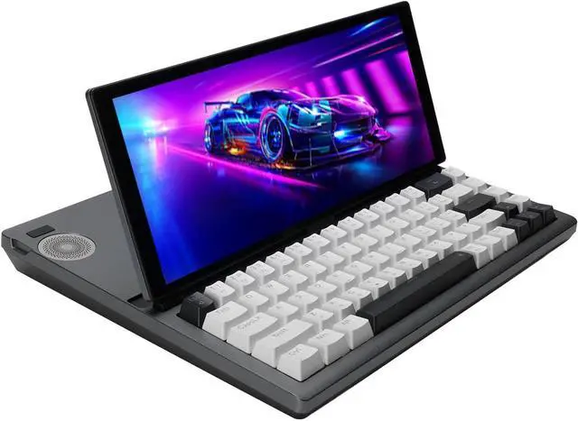 Main image of Mechanical Keyboard with Screen, 68 Keys Portable USB Wired RGB LED Backlit 12.3 Inch Touch Screen Monitor Keyboard (US Plug)
