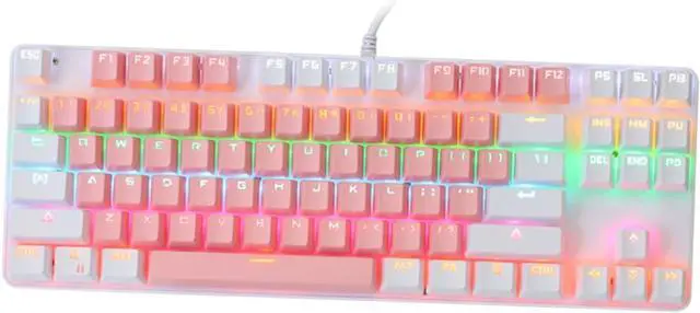 Main image of Operitacx RGB Mechanical Keyboard Key Backlit USB Design for Office Use Ergonomic Layout Frosted Panel Durable