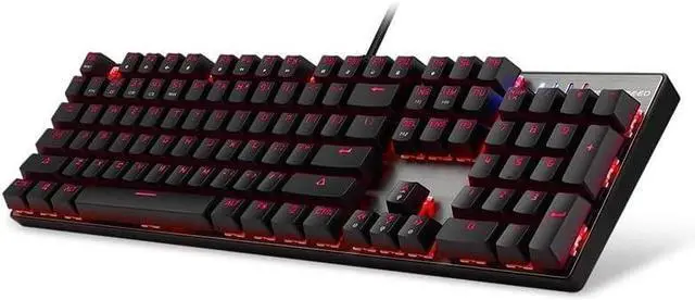 Main image of HCUCTOS Hand Wired Mechanical Keyboard 104 Keys RGB Blue Switch LED Backlit Anti-Ghosting Gaming Keyboard Premium,for Windows