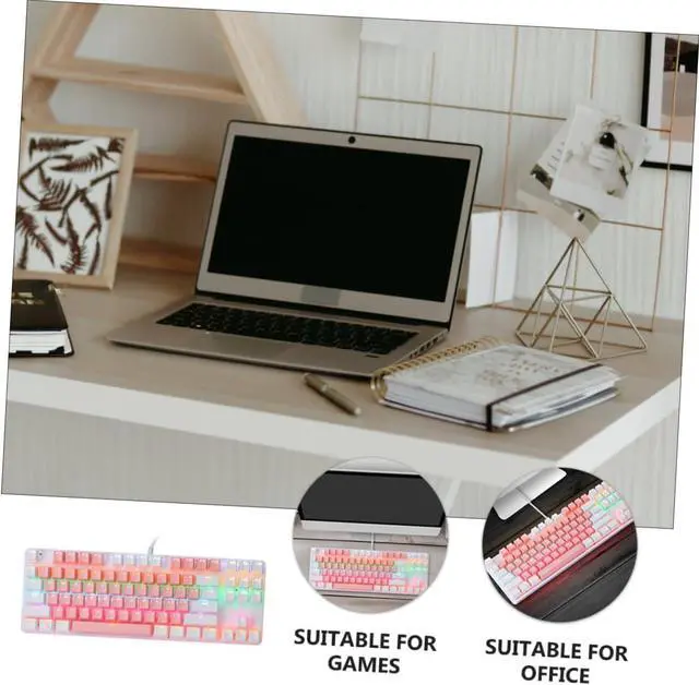 Alt view image 4 of 7 - SEWACC USB Mechanical Gaming Keyboard Keys Ergonomic Wired Design with Backlight Ghosting