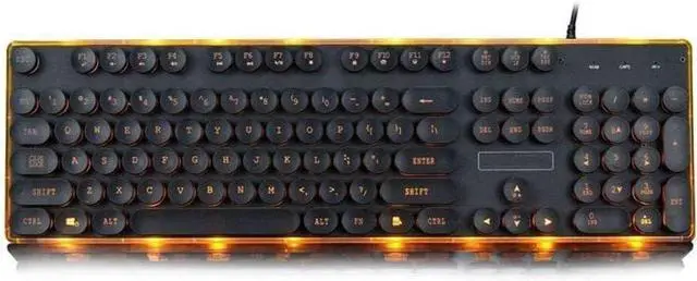 Main image of HCUCTOS Computer Keyboard-Wired Keyboard Punk Gaming Keyboard Mechanical Keyboard Can Be Illuminated-104 Keys