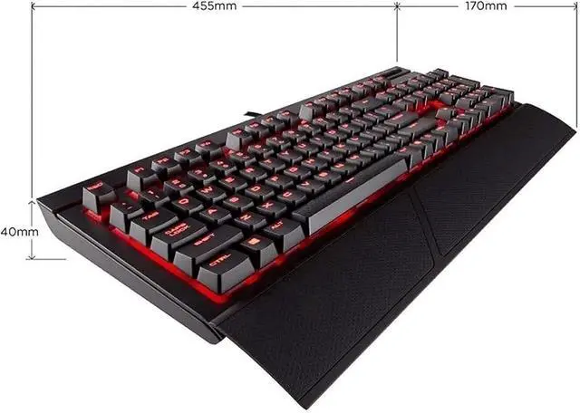 Alt view image 3 of 6 - HCUCTOS Wired Game Dedicated Mechanical Keyboard,104 Keys,USB Interface PC E-Sports Game Monochrome Backlight Effect