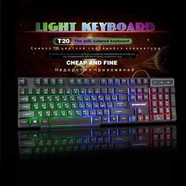 Alt view image 6 of 7 - HCUCTOS USB 180 Keys Backlight Mechanical Wired Gaming Keyboard Mouse Set for PC