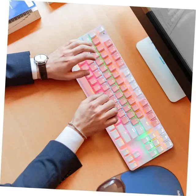 Alt view image 6 of 7 - TEHAUX RGB Mechanical Gaming Keyboard Key Dual Molding Design USB Wired Electronic Keyboard with Dynamic