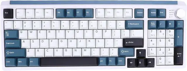 Main image of Wisoqu Mechanical Keyboard, Wireless Gaming Keyboard, BT 2.4G USB C, 75% Layout Wireless Mechanical with 98 Keys, Hot Swap Gasket Mount RGB Backlit for Gaming, Typing (Blue)