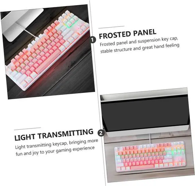 Alt view image 2 of 7 - SEWACC USB Mechanical Gaming Keyboard Keys Ergonomic Wired Design with Backlight Ghosting