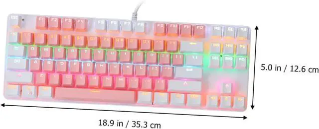Alt view image 6 of 7 - jojofuny RGB Backlit Mechanical Gaming Keyboard Dual Molding Keycap Multimedia Function Frosted Panel