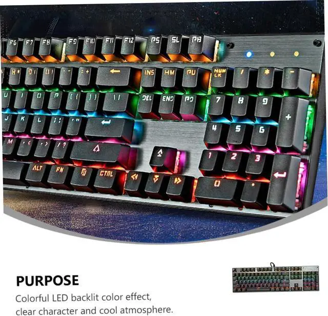Alt view image 3 of 7 - Artibetter RGB Backlight Mechanical Keyboard Key Non-Conflict Gaming Keyboard USB Thick Aluminum Panel