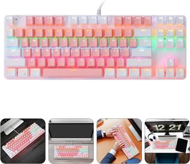 Alt view image 3 of 7 - KONTONTY RGB Backlit Mechanical Gaming Keyboard Key Stylish Dual Molded Design Tactile