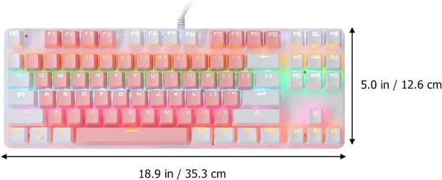 Alt view image 5 of 7 - KONTONTY RGB Backlit Mechanical Gaming Keyboard Key Stylish Dual Molded Design Tactile