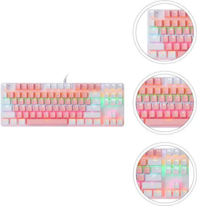 Alt view image 6 of 7 - KONTONTY RGB Backlit Mechanical Gaming Keyboard Key Stylish Dual Molded Design Tactile